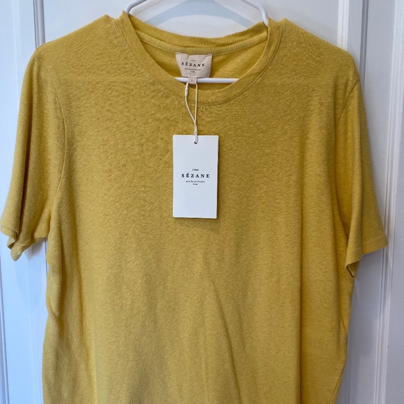 Sezane Tops - Sezane Linen Blend T-shirt